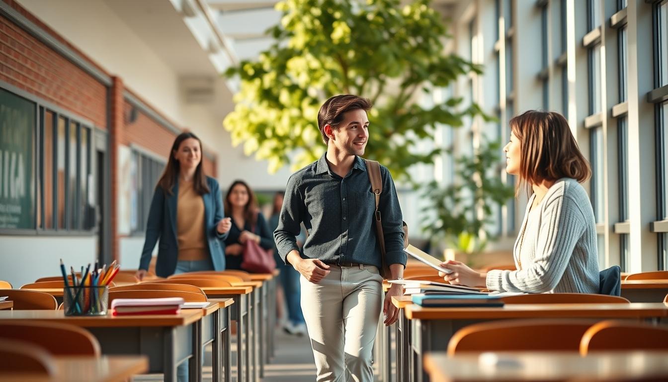Modern university campus for students